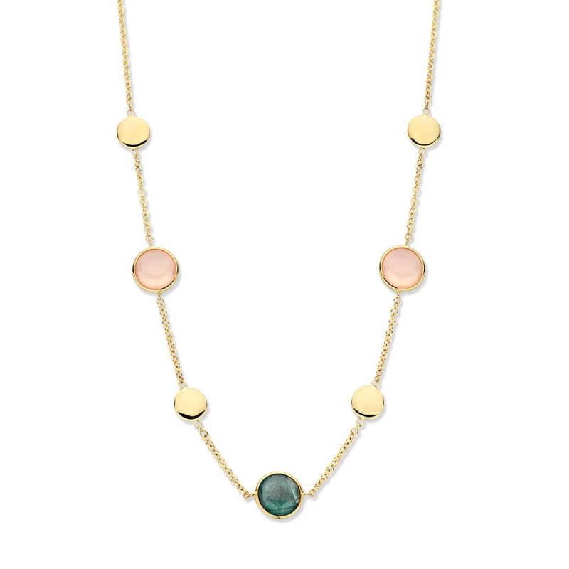 elegant-gouden-collier-met-cirkels-rozekwarts-en-groene-labradoriet-lengte-45-cm