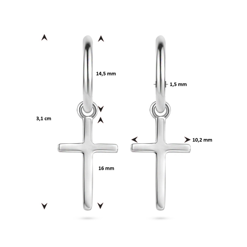 glanzende-zilveren-klapoorringen-met-kruisvormige-hanger-10-mm-x-16-mm-hoogte-31-mm