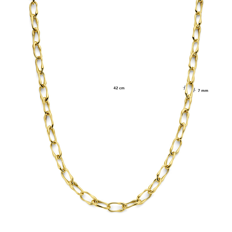 gold-plated-dames-ketting-met-schakels-in-abstracte-ovale-vorm-7-mm-breed-lengte-42-cm