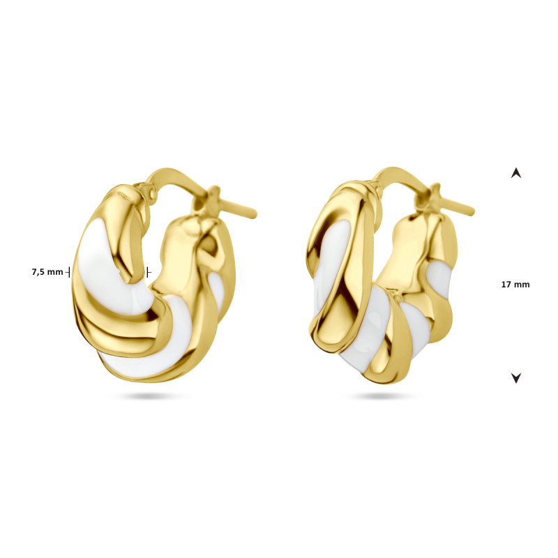 gold-plated-gedraaide-oorringen-met-roze-emaille-51830