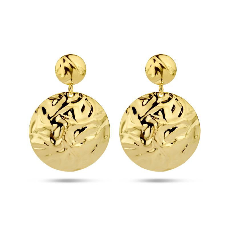gold-plated-ronde-oorhangers-met-gehamerd-oppervlak-27-mm-breed-hoogte-39-mm