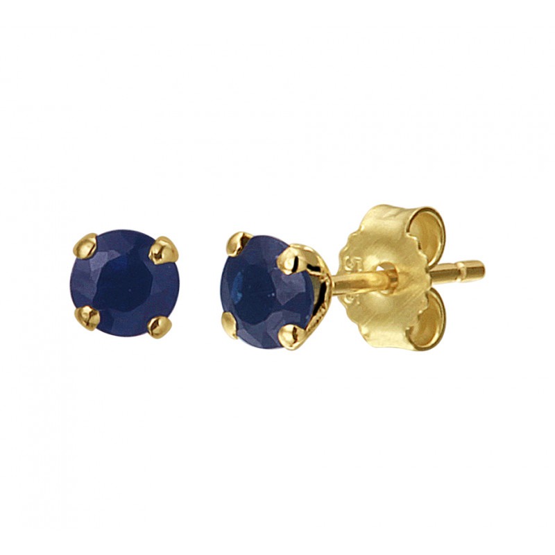 Communistisch conversie Weigering Gouden edelsteen oorbellen met saffier | Mostert Juweliers