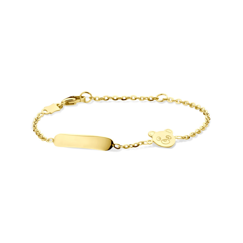 gouden-gepersonaliseerde-plaatarmband-met-berenhoofdje-voor-kinderen-lengte-11-13-cm