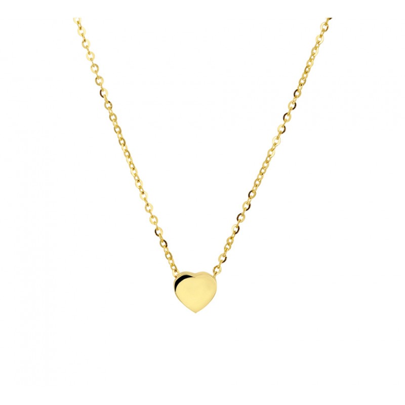 niet verwant kogel Afgrond Gouden hartjes ketting met glanzend hart | Mostert Juweliers