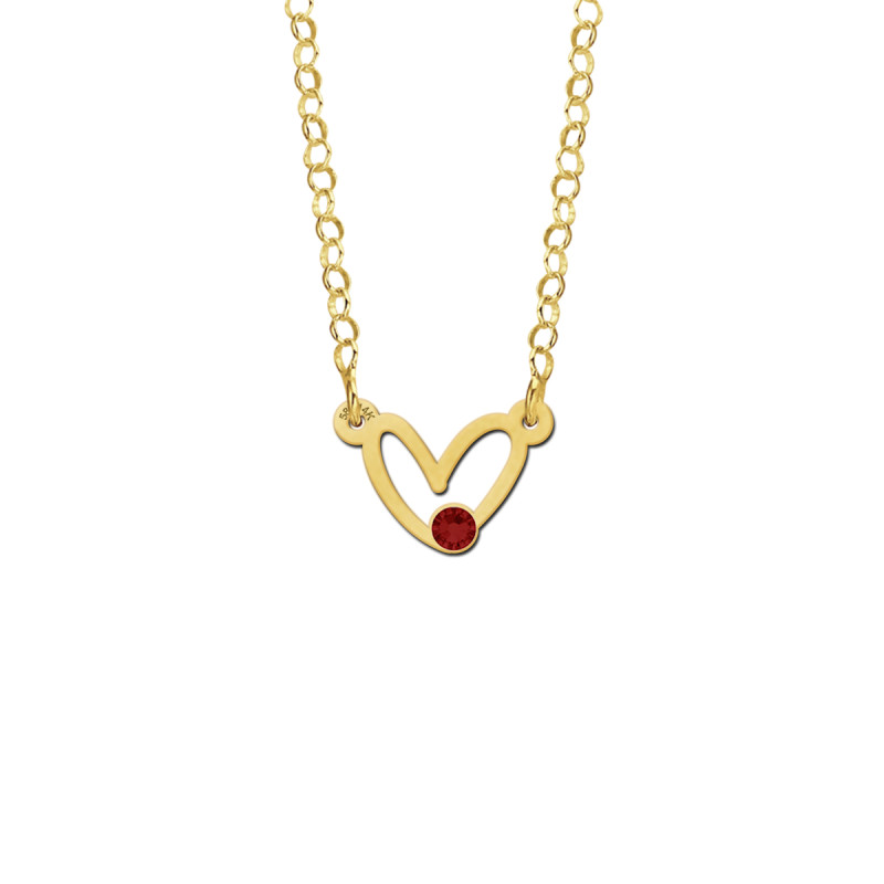 gouden-ketting-met-open-hart-en-geboortesteen-lengte-42-cm