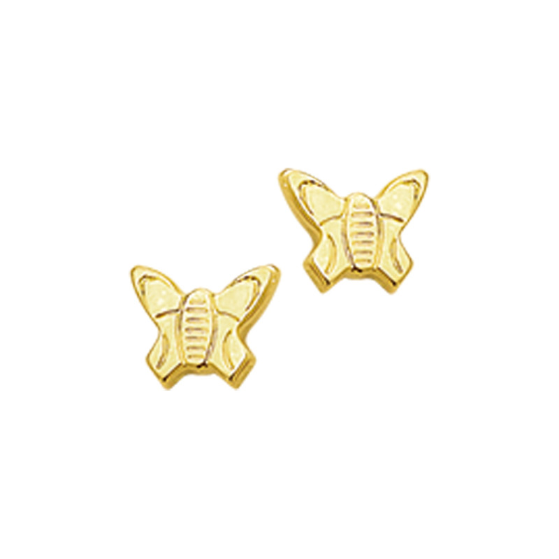 gouden-kinder-oorknopjes-met-vlinder-14-karaat