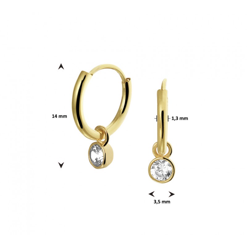 Gouden oorbellen met hanger | Mostert Juweliers