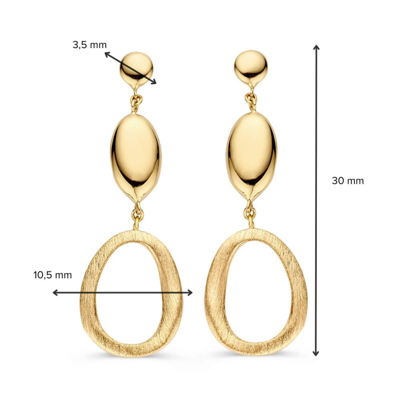 gouden-oorhangers-mat-en-glanzend-met-organische-vormen-hoogte-30-mm