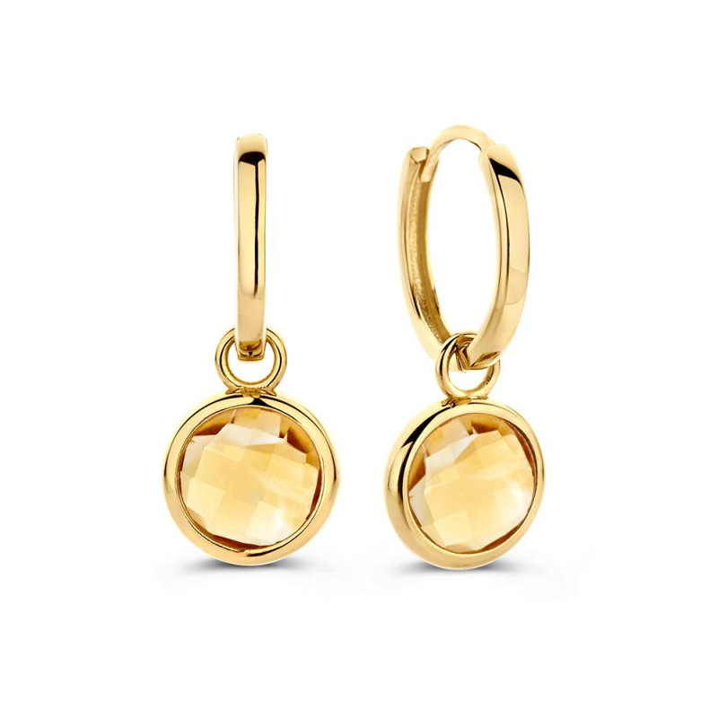 gouden-oorringen-met-gele-oranje-citrien-edelsteen-hangers-hoogte-9-7-mm