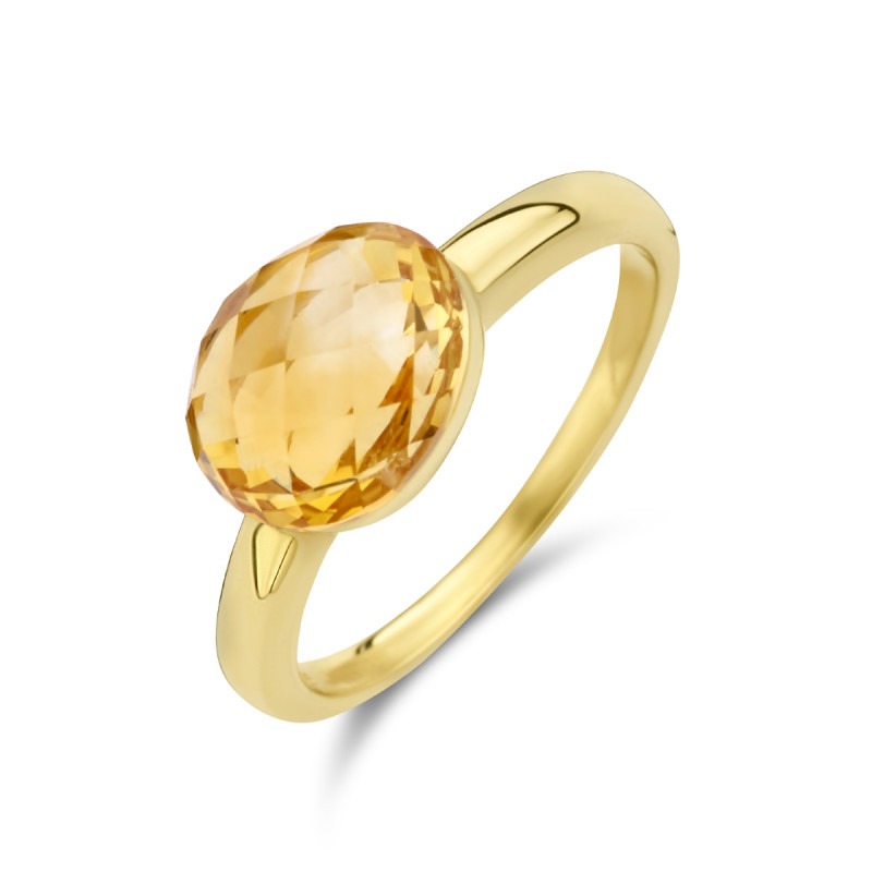 Gouden ring met echte citrien | Juweliers