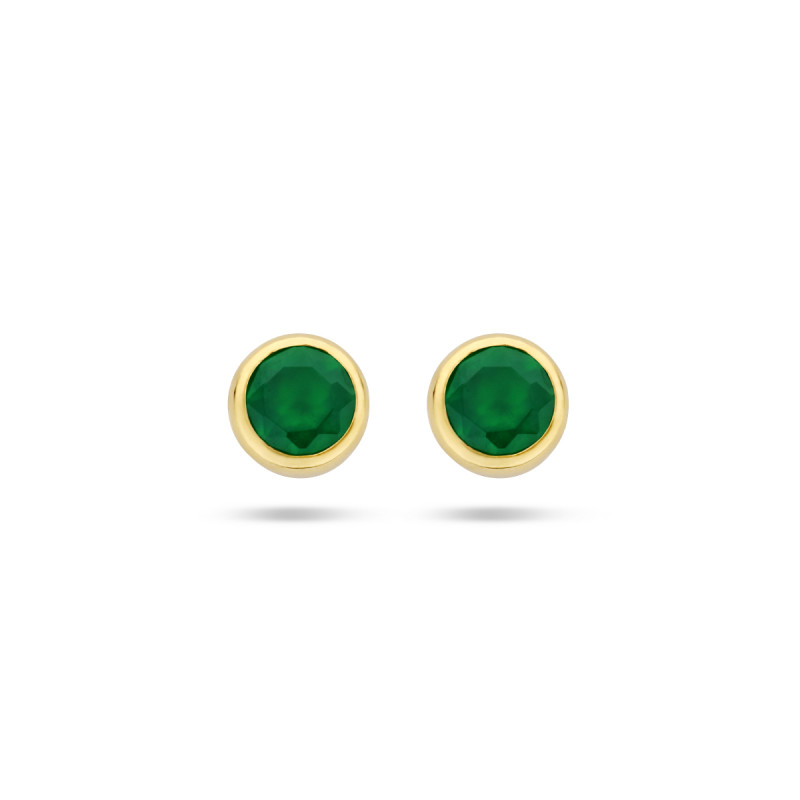 gouden-ronde-oorbellen-met-agaat-4-5-mm