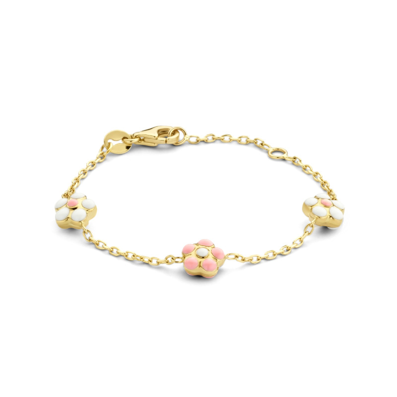 goudenkinderarmband-met-kleurrijke-bloemetjes-lengte-11-13-cm