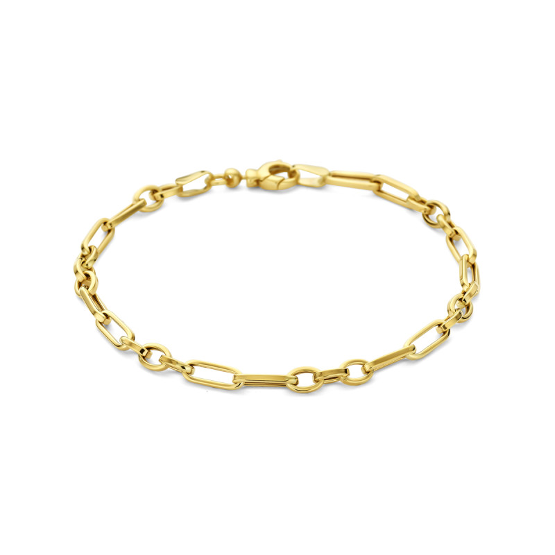 goudkleurige-9-karaat-dames-armband-met-schakels-glanzend-4-mm-breed-lengte-18-5-cm