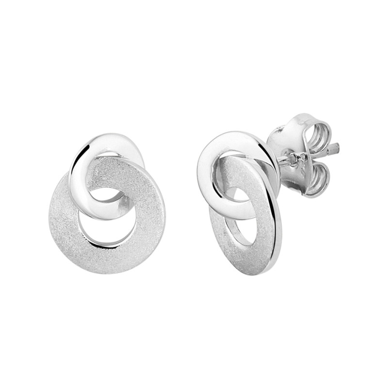 matte-en-glanzende-oorknopjes-zilver-rond