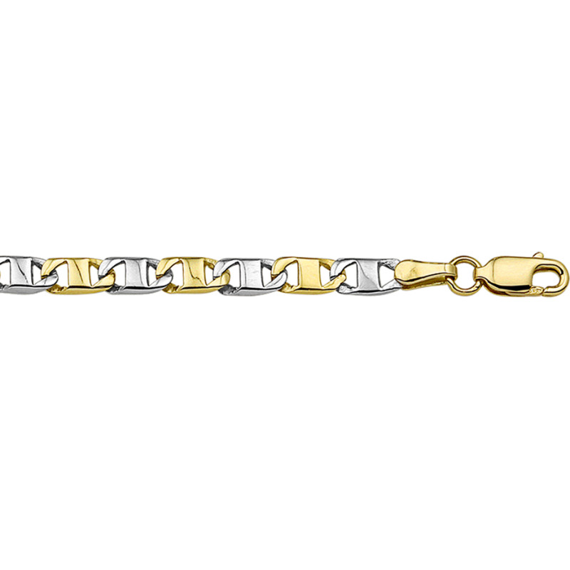 mooie-bicoloren-schakelarmband-anker-schakel-3-8-mm