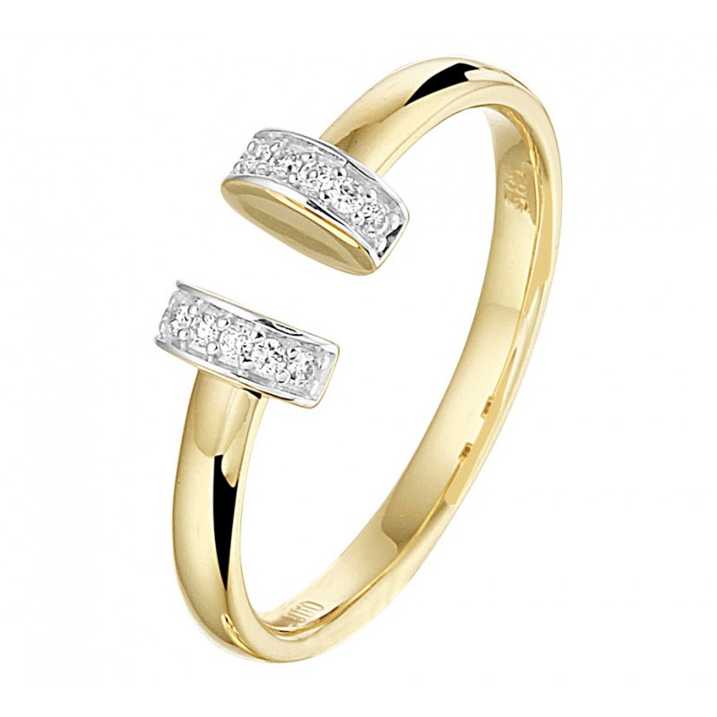 eindeloos kleermaker vooroordeel Mooie gouden ring 14 krt met diamant | Mostert Juweliers