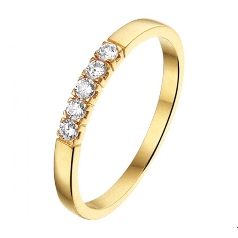 scannen maat Uittrekken Mooie gouden ring met zirkonia steen | Mostert Juweliers