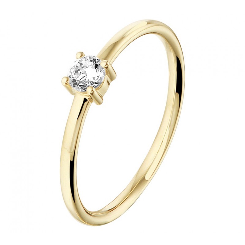 Druif gebruik vermogen Mooie gouden ring met zirkonia | Mostert Juweliers