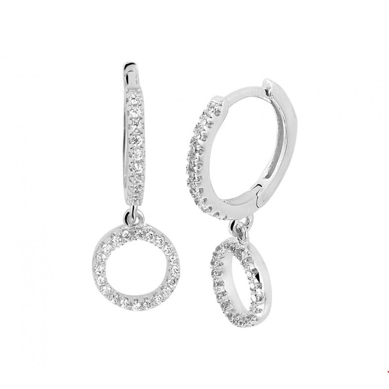 Volharding Vervallen bijtend Mooie oorbellen zilver met zirkonia 1.5 mm breed | Mostert Juweliers