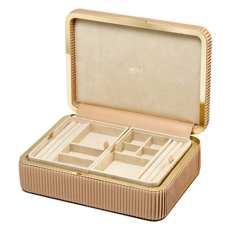wolf1834-bella-781029-medium-bruine-sieradendoos-met-goudkleurige-details