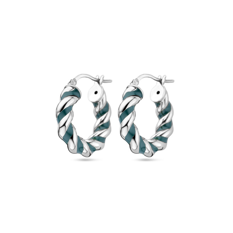 zilveren-gedraaide-oorringen-met-groene-emaille-5-mm-breed-diameter-21-31-mm