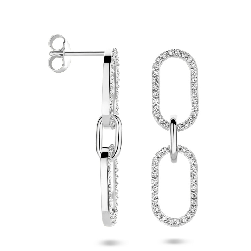 zilveren-glanzende-oorhangers-met-ovale-schakels-en-transparante-zirkonia-s-8-5-mm-breed-hoogte-30-mm