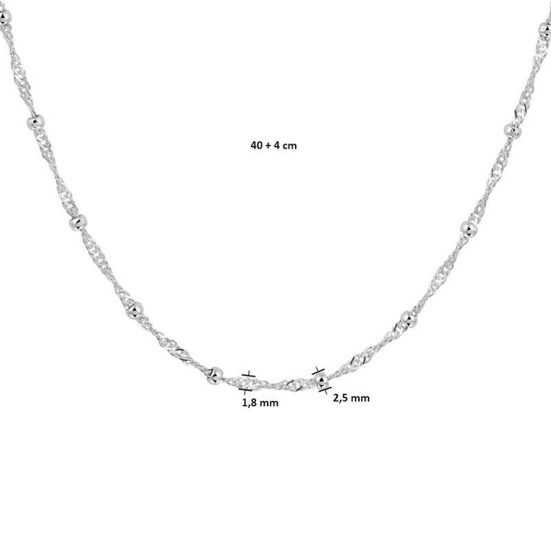 Brede zilveren gourmet ketting | Echt Zilveren Sieraden