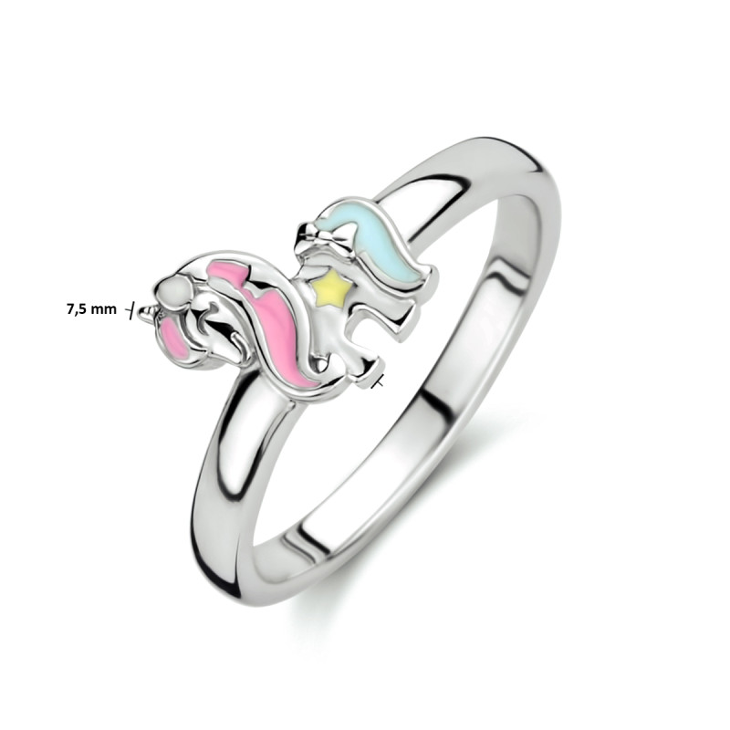 zilveren-kindderring-met-multicolor-eenhoorn