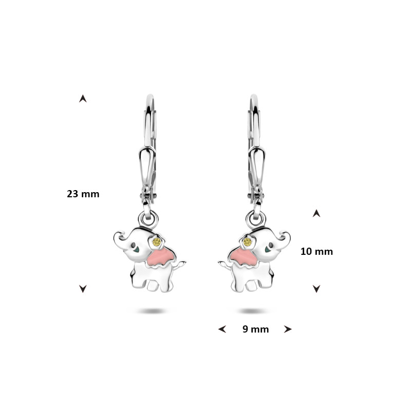 zilveren-kinderoorbellen-met-roze-olifant-hanger-9-mm-breed-hoogte-23-mm