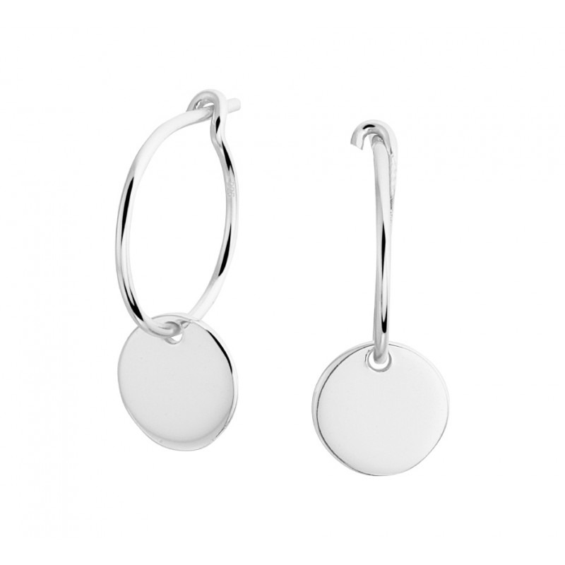 zuur verdund pack Zilveren oorbellen met hanger rondje | Mostert Juweliers