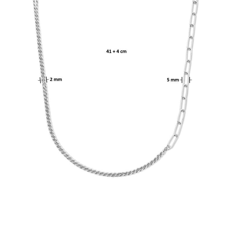 zilveren-schakelketting-met-koord-en-paperclip-schakels-lengte-41-45-cm