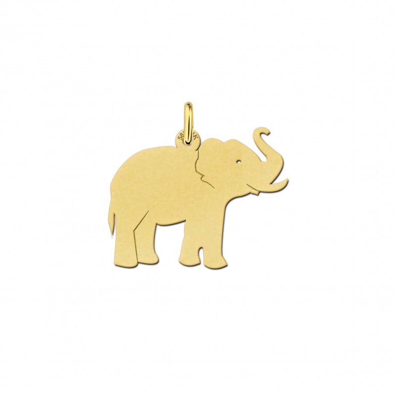 Gouden olifant hanger