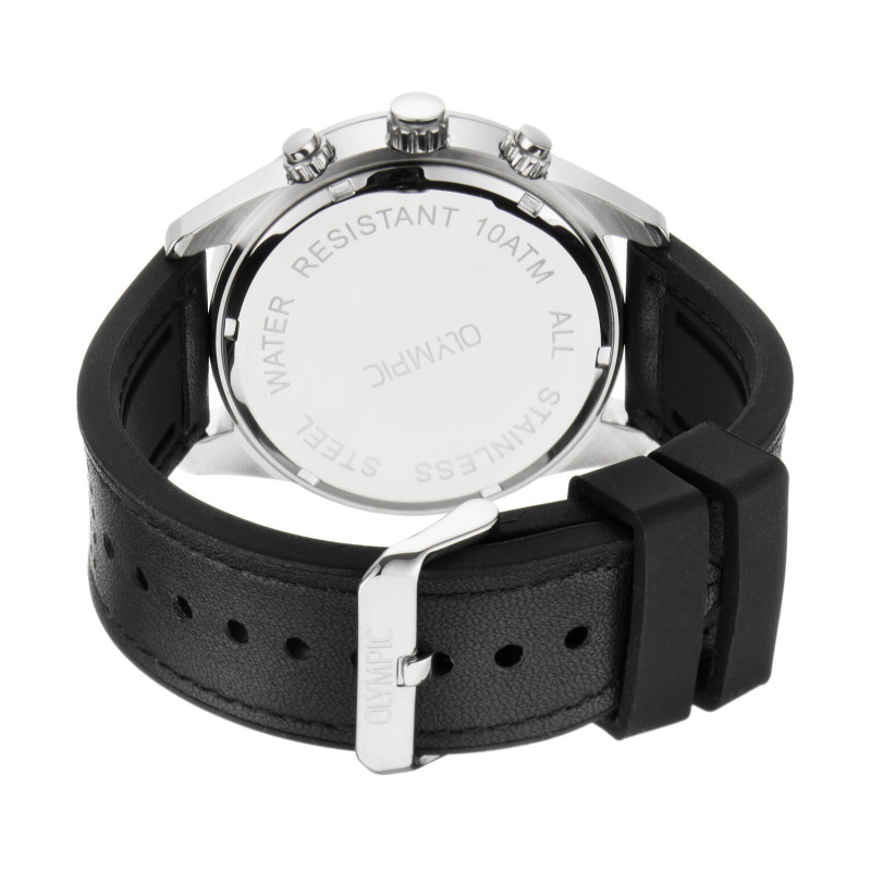 olympic-adam-ol72hsl075-herenhorloge-staal-met-blauwe-wijzerplaat-en-zwarte-leren-band-o-44-mm