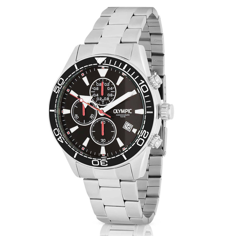 olympic-adam-ol72hss283-herenhorloge-zwarte-wijzerplaat-en-stalen-band-rond-diameter-44-mm