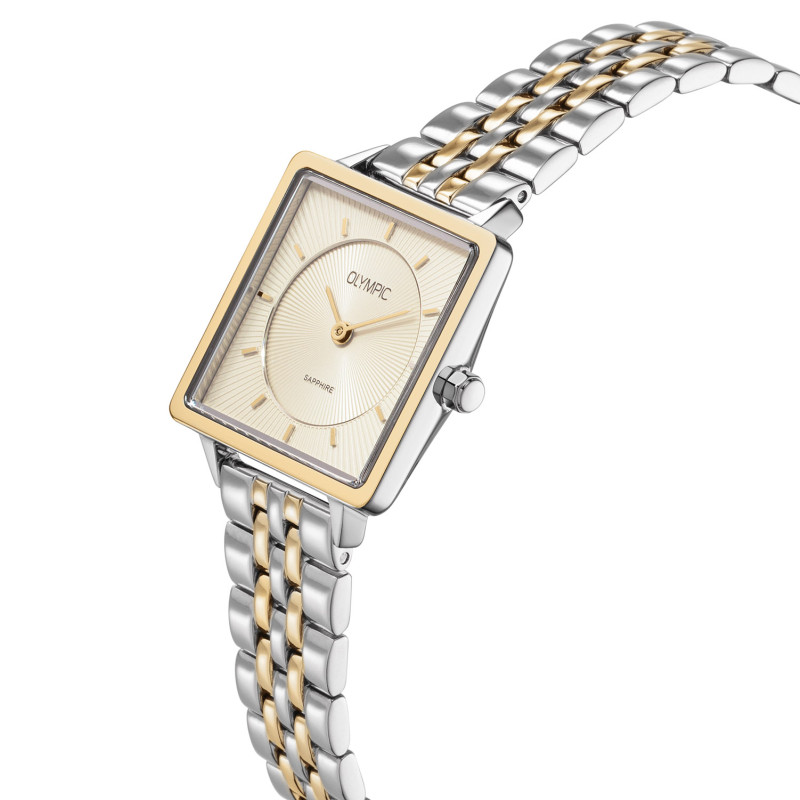 olympic-daylight-ol1dss001b-dameshorloge-met-bicolor-band-en-vierkante-kast