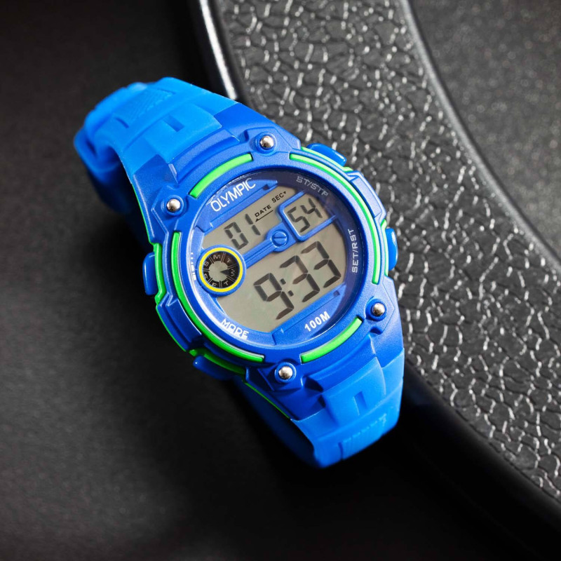 olympic-digital-kids-ol45hkr013-kinderhorloge-blauw-met-groene-rand-o-35-mm