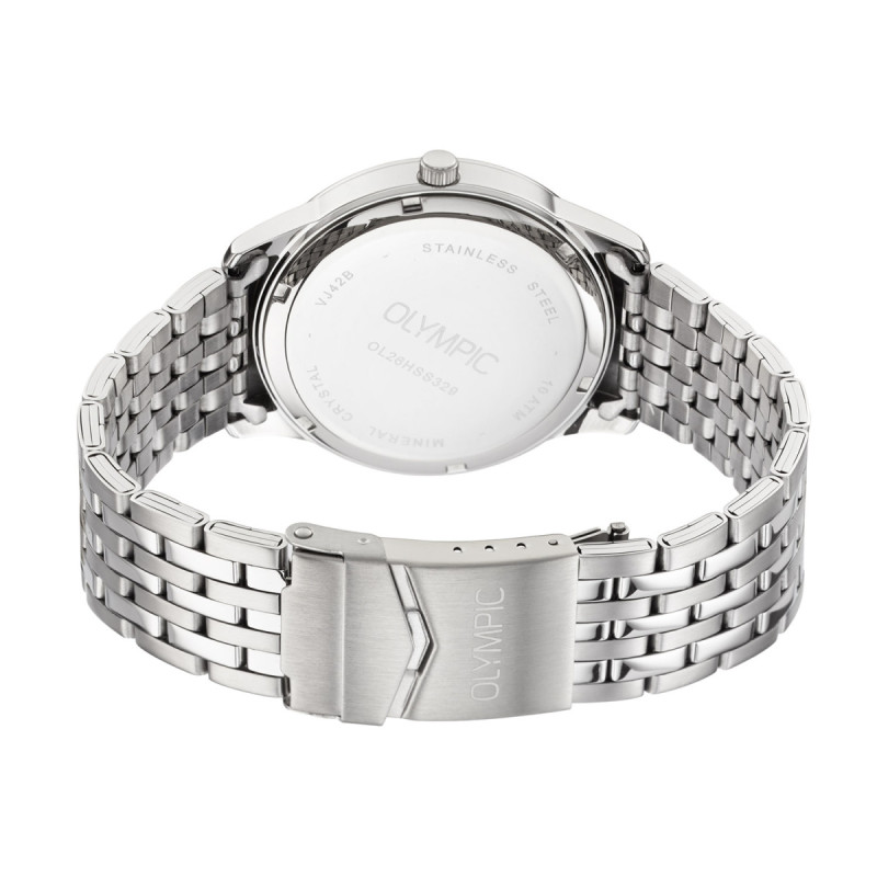 olympic-julian-ol26hss329-herenhorloge-staal-met-groene-wijzerplaat-o-42-mm