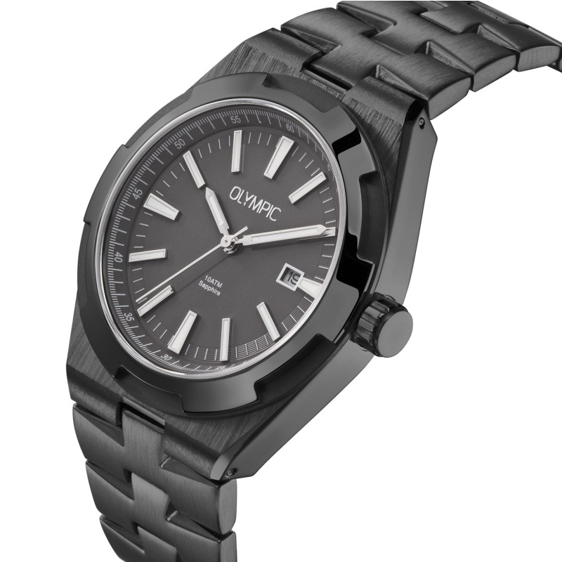 olympic-legacy-ol75hzz001-quartz-horloge-met-zwarte-stalen-band-o-41-mm