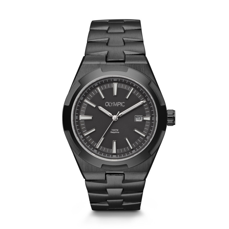 olympic-legacy-ol75hzz001-quartz-horloge-met-zwarte-stalen-band-o-41-mm