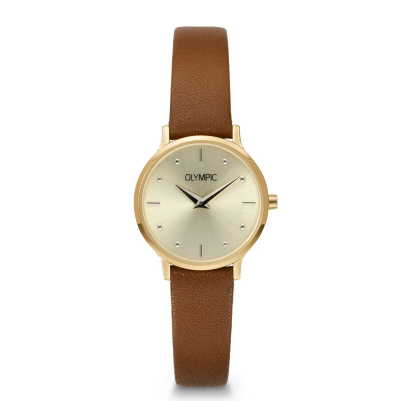 olympic-lina-ol82ddl002b-goudkleurig-dameshorloge-met-bruine-leren-band-o-26-mm