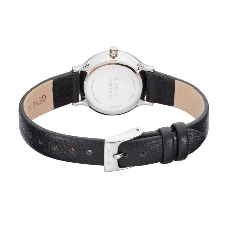 olympic-lina-ol82dsl012b-dameshorloge-leer-en-staal-met-ronde-kast-o-26-mm