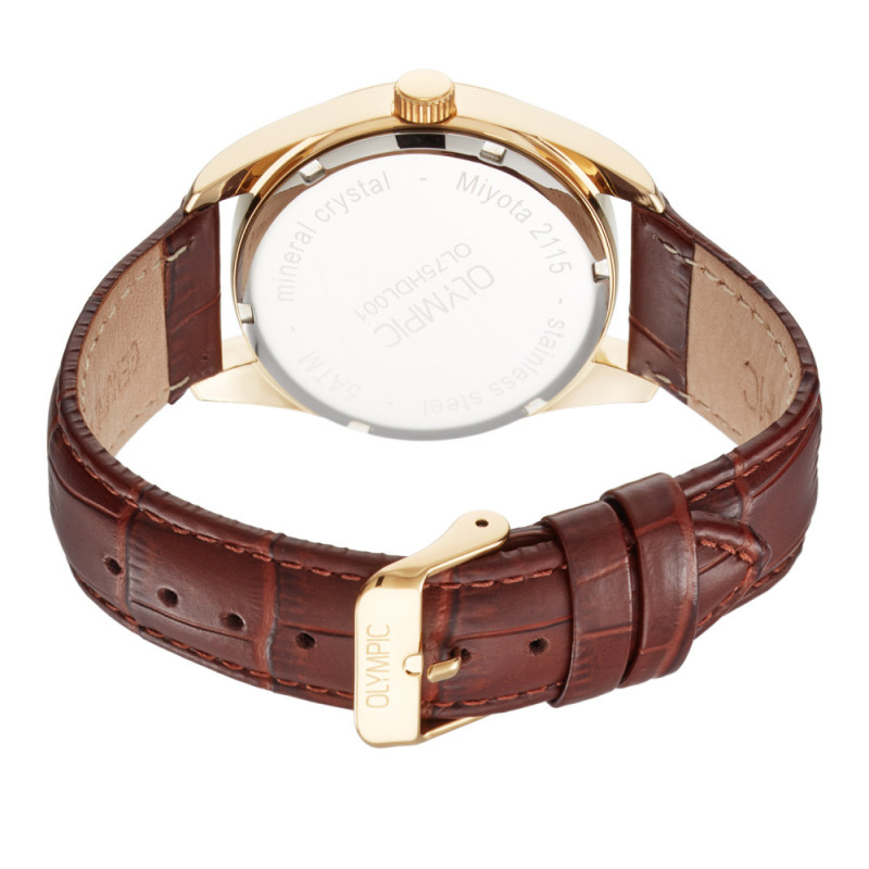 olympic-louis-ol75hdl001-herenhorloge-met-bruine-leren-band-en-goudkleurige-kast-o-39-mm