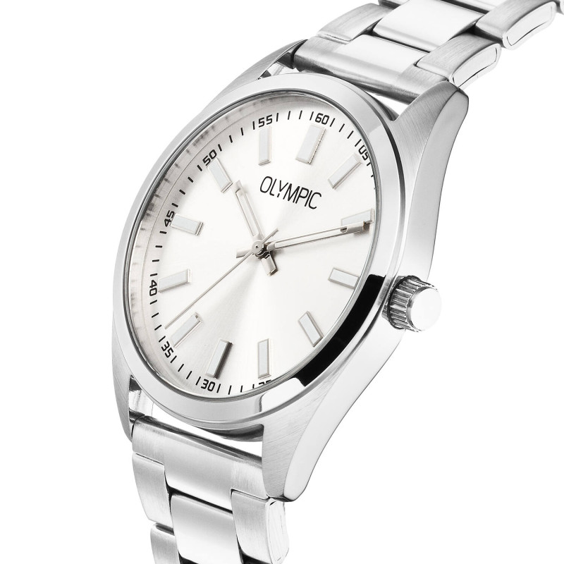 olympic-marcel-ol89hss081-herenhorloge-zilverkleurige-wijzerplaat-en-stalen-band-o-38-mm