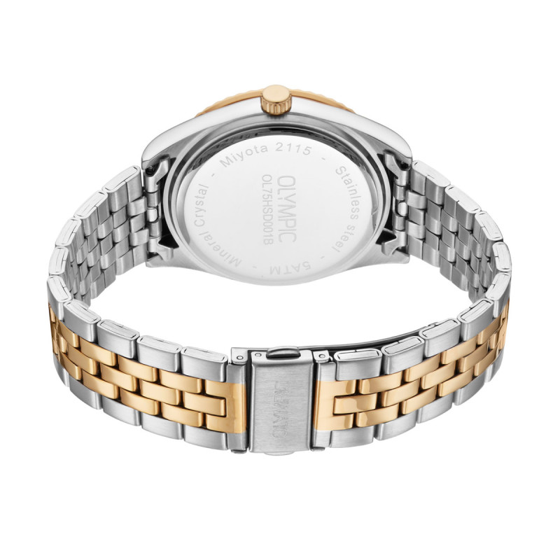 olympic-novi-ol75hsd001b-quartz-horloge-met-stalen-band-en-zilverkleurige-kast-o-40-mm