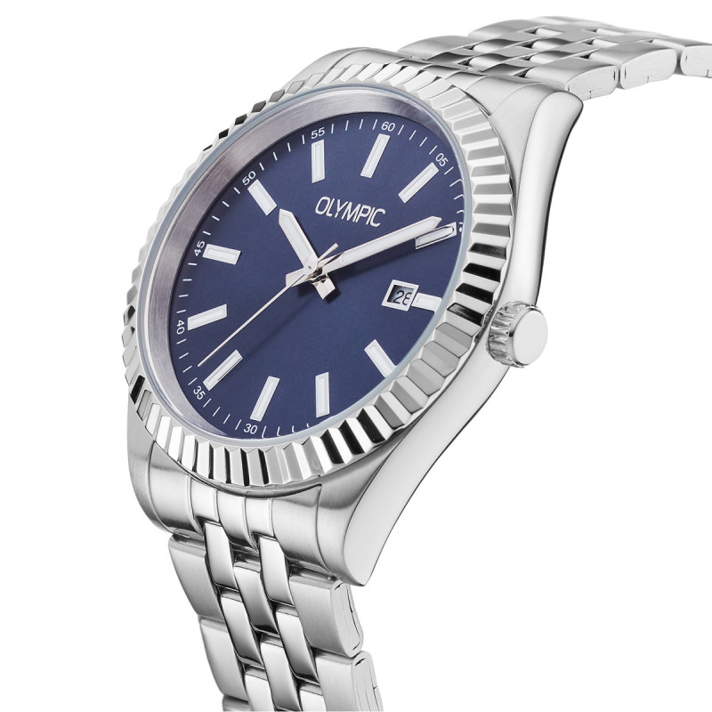 olympic-novi-ol75hss008-herenhorloge-van-staal-met-blauwe-wijzerplaat-o-40-mm