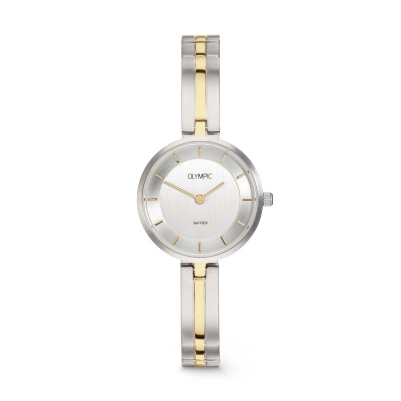 olympic-ol1dtt003b-dameshorloge-titanium-met-bicolor-band-en-zilverkleurige-wijzerplaat