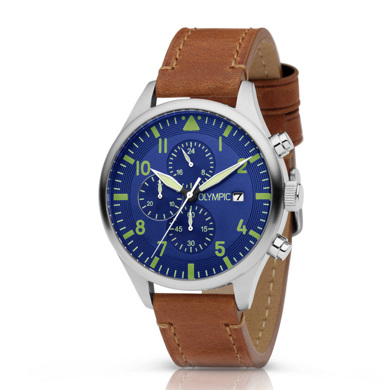 olympic-rally-ol89hsl056-herenhorloge-blauwe-wijzerplaat-met-bruine-leren-band-o-44-mm