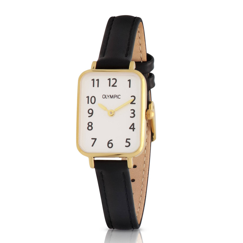 olympic-tilly-ol66ddl011-dameshorloge-goudkleurig-met-zwarte-leren-band-o-26-mm