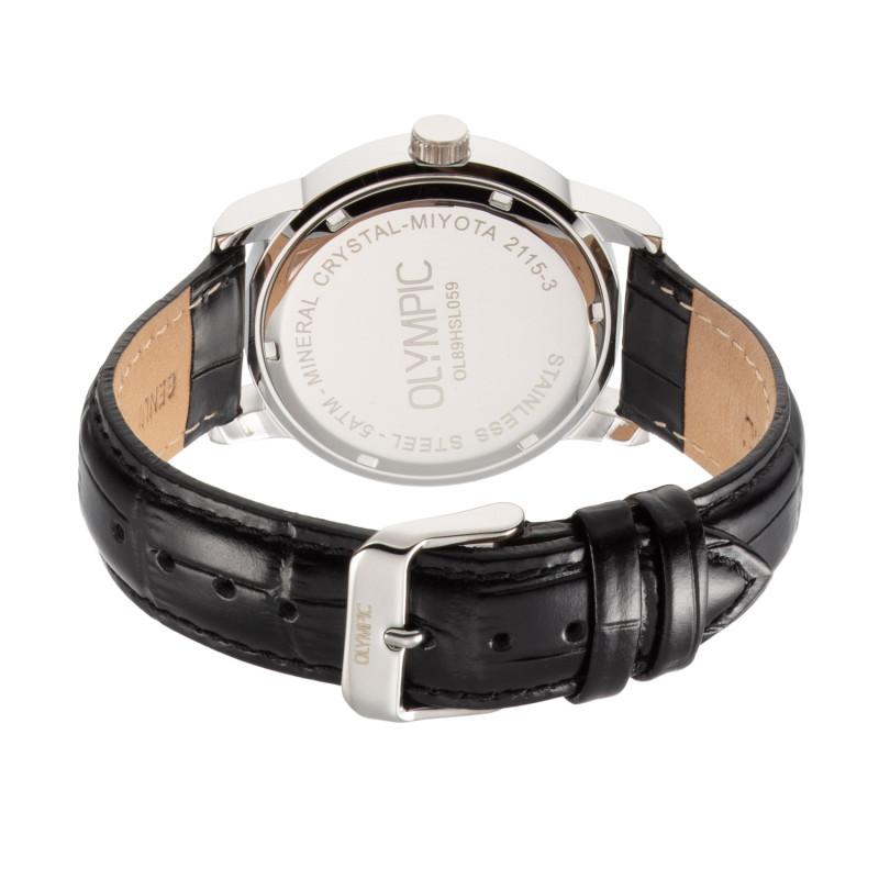 olympic-victor-ol89hsl058-herenhorloge-met-stalen-kast-en-zwarte-leren-band-o-39-mm