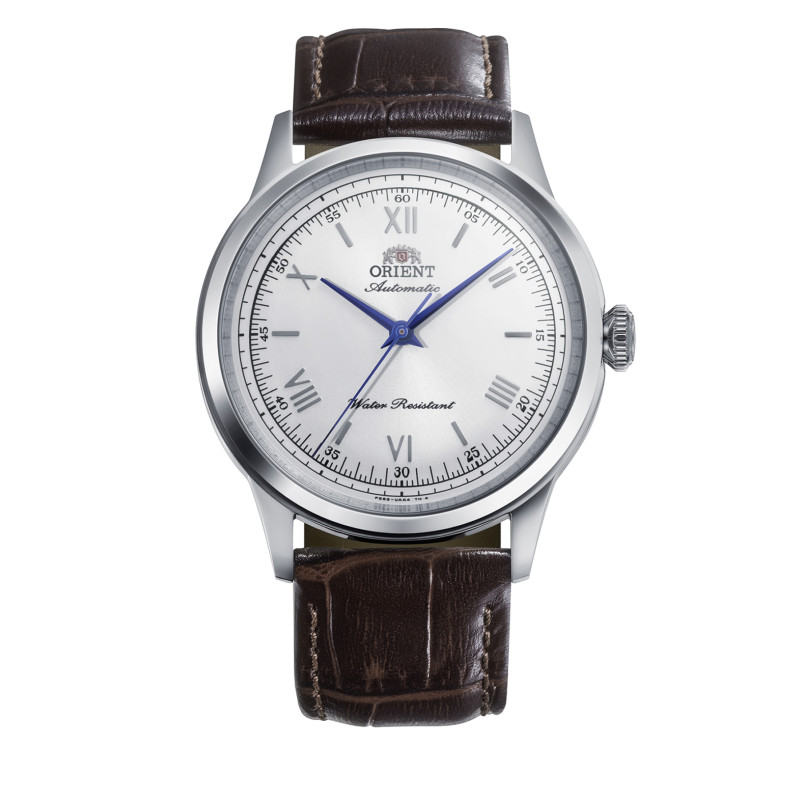 orient-bambino-core-2026-ra-bb0002s30b-bruin-leren-horloge-met-witte-wijzerplaat-38-mm